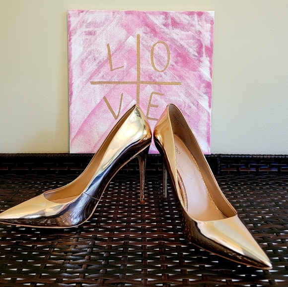 Aldo Rose Gold 'Stressy' Pointed Toe Heels- size 9 - Picture 4 of 8